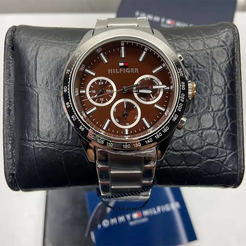 Tommy Hilfiger Hudson Chronograph Brown Dial Men's Watch- 1791229